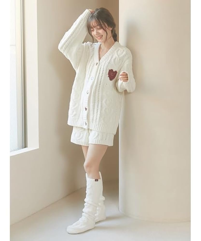 新品未使用【2025 Valentine】ハートアラン　カーディガン&パンツ Amazon | [ジェラート ピケ] Valentine ハートアラン